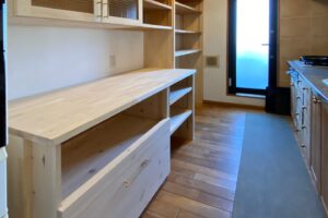 After　食器棚＆家電キャビネット　オーダー　造り付け　米のり集成材　無添加住宅ライブハウス